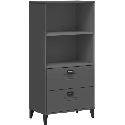 Image of vidaXL Bookcase VIKEN Anthracite Grey 60x35x123 cm Engineered Wood