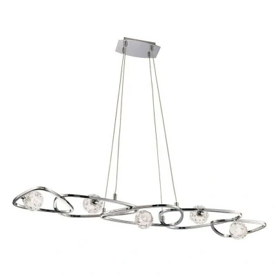 Image of Lux Ceiling Pendant 5 Light G9 Line, Polished Chrome