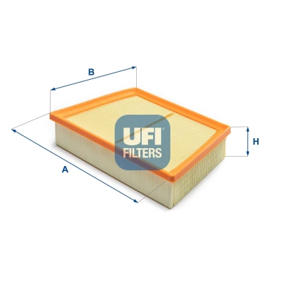 Image of GJ329601AA Air Filter UFI 30.A63.00 57mm 273mm 169mm Insert LAND ROVER: Range Rover Evoque, Discovery Sport, JAGUAR: E Pace