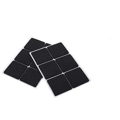 Image of 12Pcs Rectangle Black Non slip Self Adhesive Rubber Feet Pads Protectors Furniture for Cabinets Small Appliances Electronics Picture Frames Drawers Cupboards