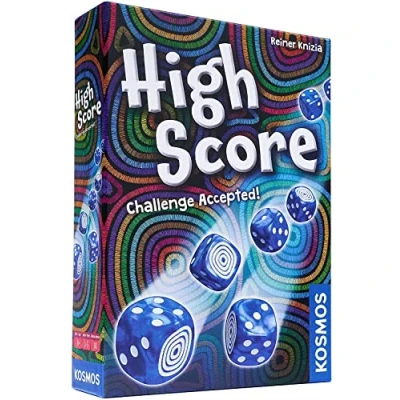Image of Thames &amp; Kosmos High Score, Competitive Dice Rolling Game, Board Games For Game Night, Family Adults and Kids, 2 to 5 Players, Age 8+, Language, English/German
