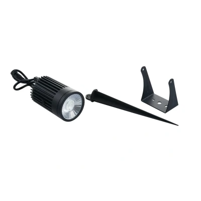 Image of Target Outdoor LED Aluminium Flood Light With Spike Included, Black, IP67, Rgb+4000K