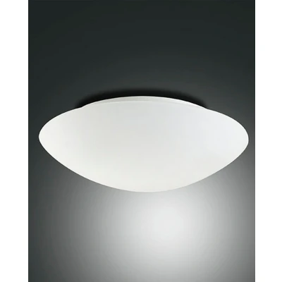 Image of Pandora Flush Ceiling Light White Glass, E27