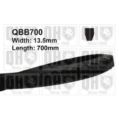 Image of AVX13x700 V Belt QUINTON HAZELL QBB700 13mm 700mm