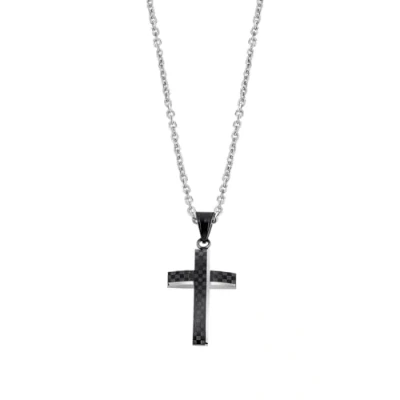 Image of LOTUS STYLE LS2105 1/2 Men&#039;s In Black Steel Necklace, Sterling Silver, Does not apply