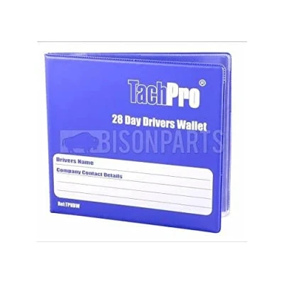 Image of Bison Parts 100302 TachPro 28 Day Hardback Drivers Wallet for Storing Tachograph Charts/Envelopes
