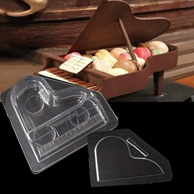 Image of 3D Piano Clear Polycarbonate Chocolate Mold Shape Jelly Candy Making DIY Moulds Sweet Sugarcraft Fondant Baking Tools