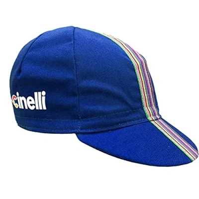 Image of ERTGHH Cinelli Ciao Cycling Cap, Blue, One Size