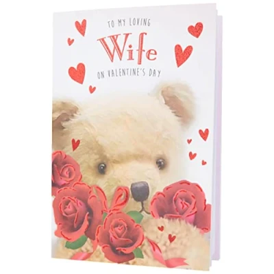 Image of Regal Publishing Cute Valentine&#039;s Card Wife 9 x 6 inches
