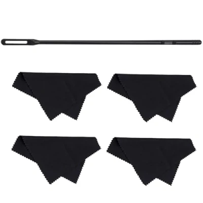Image of BIGULA Flute Cleaning Kits Rod with Cloth Swabs Polishing Stick Cleaner