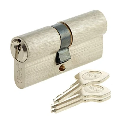 Image of Yale 10 0552 3535 00 2201 YC500+ 35X35 NI Cylinder Lock 35 x mm for External/Entrance Door, 5 Pins, 3 Keys, Nickel Plated