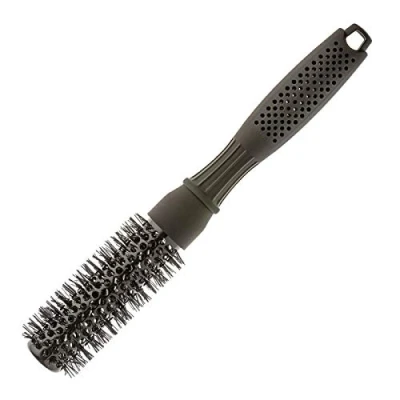 Image of Head Jog Light 126 (25mm) Radial Hair Brush Brush, Black Cushion Thermal Coated Heat Resistant Nylon Bristle. For Blow Drying &amp; Straightening. Ideal Long, Thick, Wavy Extensions.