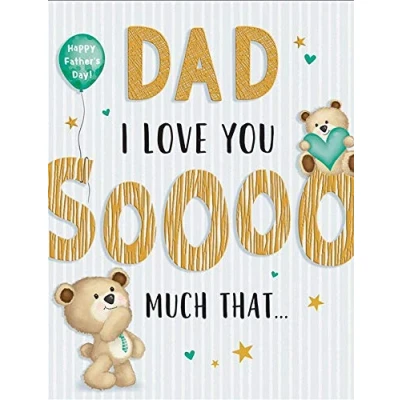 Image of Cute Father&#039;s Day Card Dad 8 x 6 inches Piccadilly Greetings