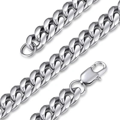 Image of GOLDCHIC jewelry 10mm 316L Stainless Steel Cuban Link Chain, Hip Hop Mens
