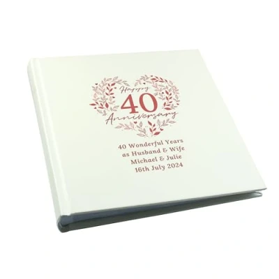 Image of Personalised Ruby Wedding Anniversary Photo Album.40th Album.