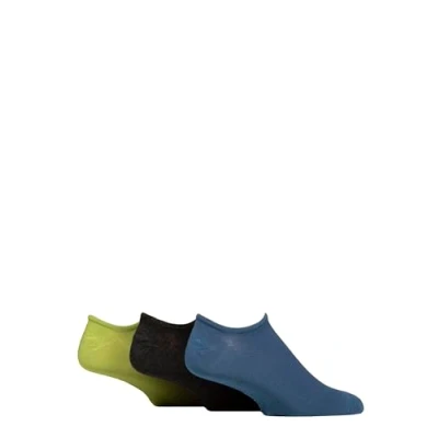 Image of Mens 3 Pair SOCKSHOP Bamboo Mesh Loafer Liner Socks Ocean View 7 11
