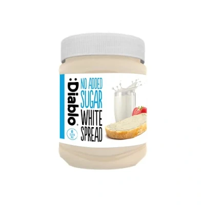 Image of Diablo White Choco Spread No Added Sugar, Gluten Free Sweetened with Maltitol 350g Pack Of 1