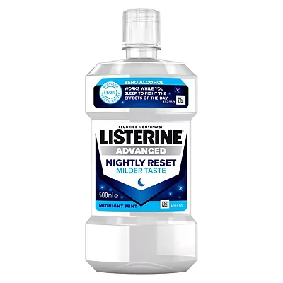 Image of LISTERINE ADVANCED NIGHTLY RESET 500ML UK