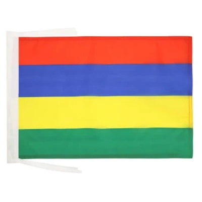 Image of Mauritius FLAG 18&#039;&#039; x 12&#039;&#039; cords Mauritian SMALL flags 30 45cm Banner 18x12 in AZ