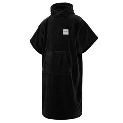 Image of Mystic Teddy Poncho or Changing Robe Towel for Beach Watersports &amp; Surfing Black Unisex