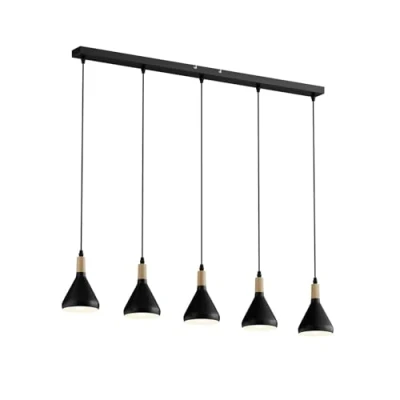 Image of Lindby Ceiling Light &#039;Arina&#039; dimmable (Modern) in Black Made of Metal for e.g. Living Room &amp; Dining (5 Sources, E14) from Pendant Lighting, lamp, Hanging