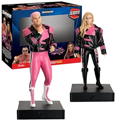 Image of Eaglemoss Collections WWE Championship Iconic Family: Jim The Anvil Neidhart &amp; Natalya Figurine Collection