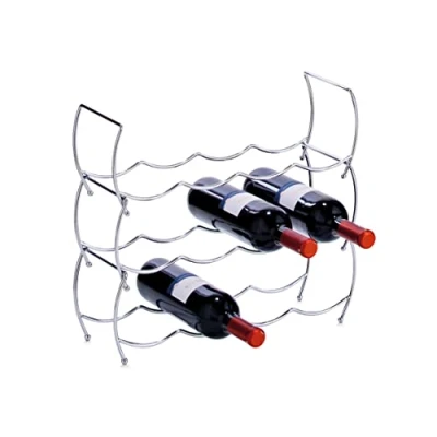 Image of Zeller 27356 42 x 14 cm Wine Rack/Chrome, Set of 3