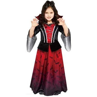 Image of amscan 9907694 Girls Vampiress Fancy Dress Costume (Age 11 12 Years)