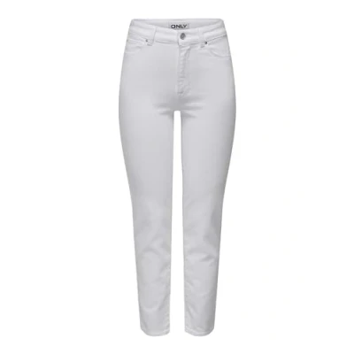 Image of ONLY Women&#039;s ONLEMILY Stretch HW ST AK DNM CRO790NOOS Jeans, White, 25W / 32L