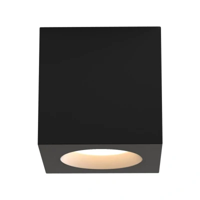 Image of Kos Square Surface Mounted Downlight Textured Black IP65, GU10