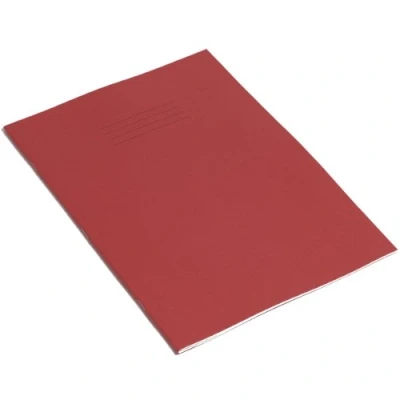 Image of RHINO Stationery Exercise Book A4 48 Page 8mm Lined Red Learning Resources School Books Pack of 10