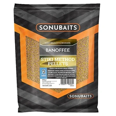 Image of Sonubaits Flavoured 2mm Stiki Method Pellets 650g Bait Fishing (Banoffee)