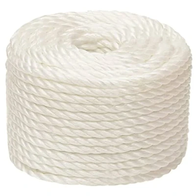 Image of vidaXL Work Rope House Garden Workshop Line Twisted Poly Cord Floristry Craft All purpose White 20 mm 50 m Polypropylene