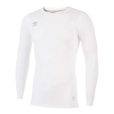 Image of Umbro Mens Elite V Neck Base Layer Top (White) Size 2XL