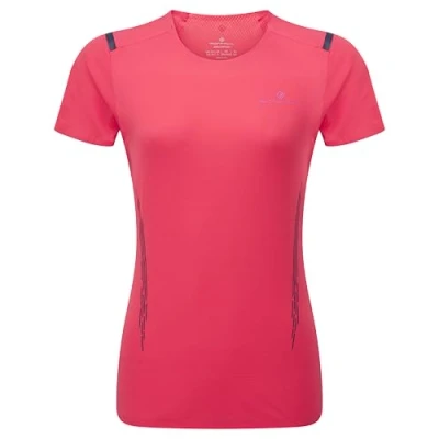 Image of Ronhill Running, Wmn&#039;s Tech Race S/S Tee, Sunset/Razzmatazz, 16