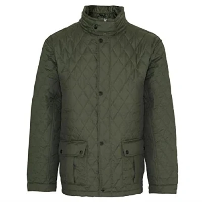 Image of Champion Men Country Estate Padstow Diamond Quilt Lined Coat Olive 3XL