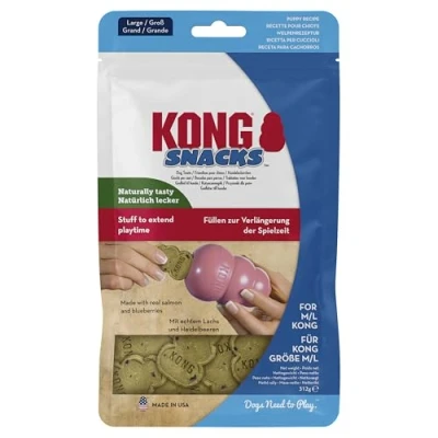 Image of KONG Snacks All Natural Dog Treats (Best used Rubber Toys) Puppy Biscuits For Large Dogs