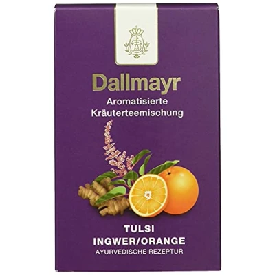 Image of Dallmayr Ayurvedic Tulsi Ginger Orange Loose Leaf Herbal Tea, 100 g, Germany