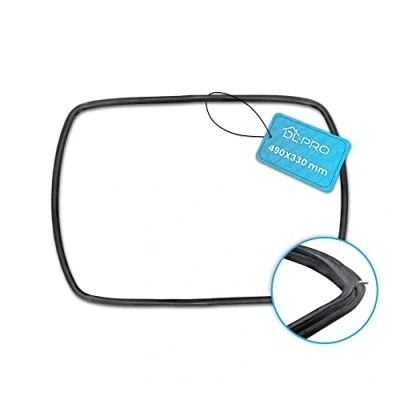 Image of DL pro Oven Seal with 4 Hooks/Gasket Fits AEG Electrolux 140043543028 Zanker Zanussi Cooker Black