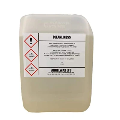 Image of Angelwax Cleanliness, Concentrated Orange Pre Wash Superior Automotive Auto Wash, Solvent Free, Wax Safe, Foam (5 Litre)