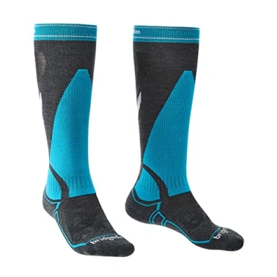 Image of Bridgedale Ski Midweight Merino Endurance Sports Socks X Large Gunmetal/Blue
