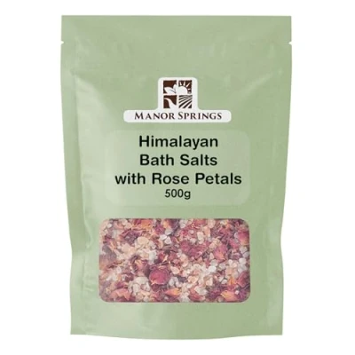 Image of Himalayan Bath Salts with Rose Petals 500g by Manor Springs