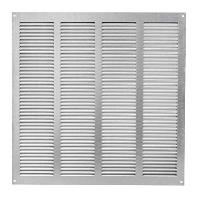 Image of EUROPLAST 400x400mm / 16x16&quot; inch Galvanised Metal Air Vent Grille Cover with Insect Mesh Ventilation