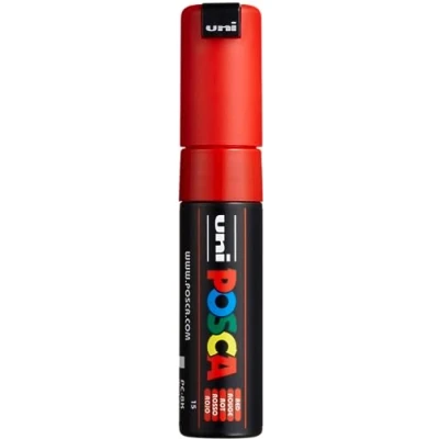 Image of Uni Ball Posca Broad Chisel Tip Marker Red