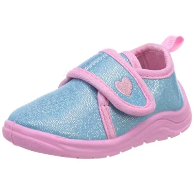 Image of Playshoes Unisex Kid&#039;s Anti Slip Shoes Building Side Pantuflas, turquoise 15, 2.5 UK