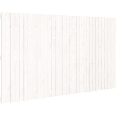 Image of vidaXL Wall Headboard White 204x3x110 cm Solid Wood Pine