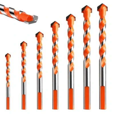 Image of 7PCS Professional Masonry Drill Tungsten Carbide Tip Bits, Tile Bits Set, Industrial Strength Set for Tile/Brick/Plastic/Cement/Wood/Glass/ETC (3 4 5 6 8 10 12mm)