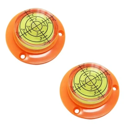 Image of Dunnet Tools 2 Pack Bullseye Spirit Level Tool 50mm High Precision Small Circular Universal Leveler for Caravan Boat Turntable Campervan Levellers