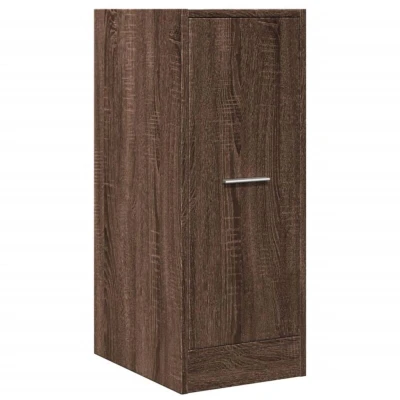 Image of vidaXL Apothecary Cabinet/Storage Drawer Brown Oak Engineered Wood 2 Drawers, Metal Handles For Living Room, Bedroom, Office 30x41x77.5 cm