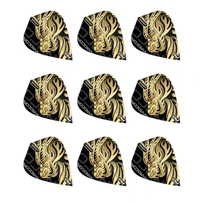 Image of RED Dragon Jonny Clayton Hardcore Gold Kite Darts flights 3 sets per pack (9 dart in total)
